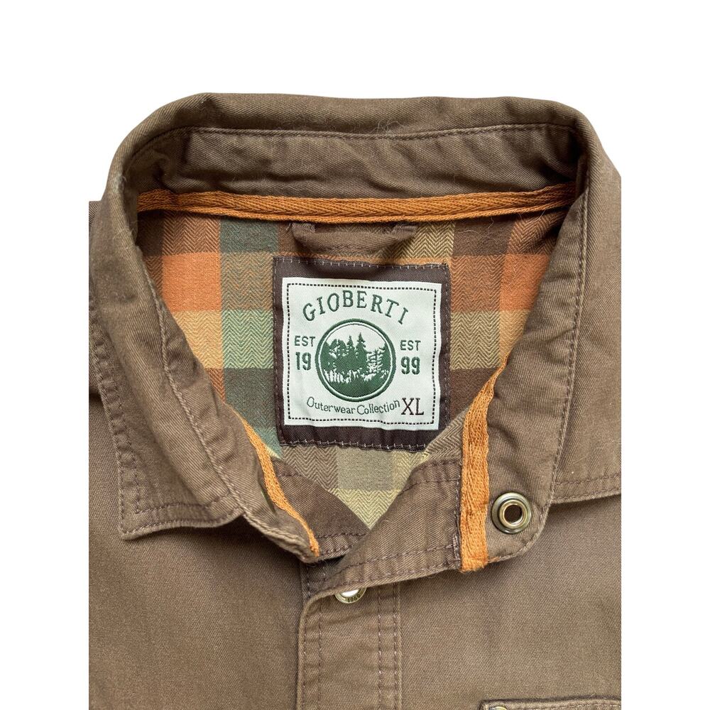 Gioberti Men's 100% Cotton Brushed and Soft Twill Shirt Jacket, Size XL - Picture 4 of 9